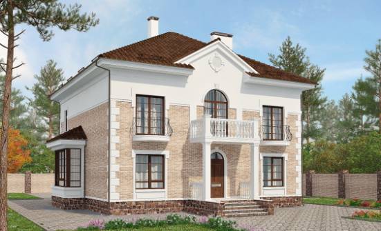 220-008-П Проект двухэтажного дома, классический домик из кирпича Липецк | Проекты домов от House Expert
