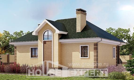 150-013-Л Проект двухэтажного дома мансардой, классический загородный дом из кирпича Липецк, House Expert