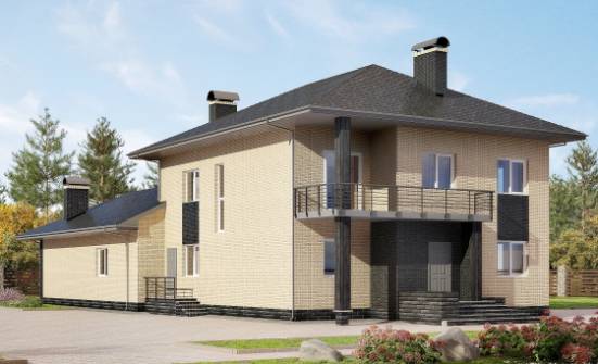 305-003-Л Проект двухэтажного дома, классический коттедж из пеноблока Елец | Проекты домов от House Expert