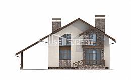 155-007-П Проект двухэтажного дома с мансардным этажом, гараж, экономичный домик из твинблока Липецк, House Expert