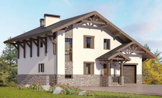 305-002-Л Проект трехэтажного дома мансардный этаж, уютный загородный дом из кирпича Липецк | Проекты домов от House Expert