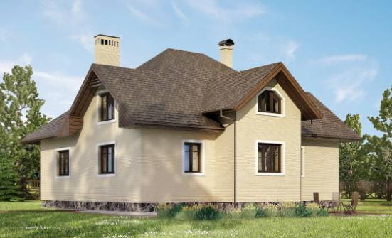 275-003-П Проект двухэтажного дома с мансардой и гаражом, уютный коттедж из кирпича Липецк | Проекты домов от House Expert