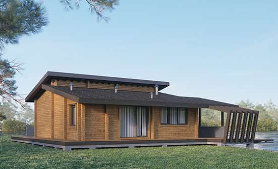 100-007-П Проект бани из дерева Липецк | Проекты домов от House Expert