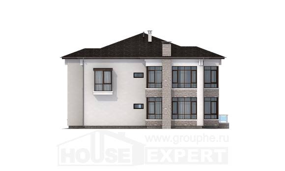 300-005-П Проект двухэтажного дома, классический коттедж из кирпича Липецк, House Expert