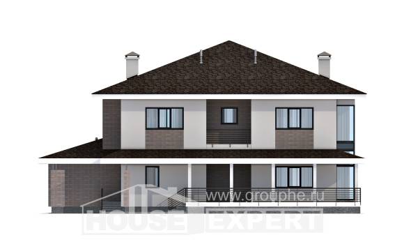 275-002-П Проект двухэтажного дома, гараж, красивый коттедж из кирпича Липецк, House Expert