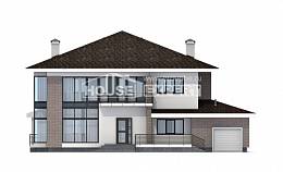 275-002-П Проект двухэтажного дома и гаражом, огромный загородный дом из кирпича Липецк, House Expert