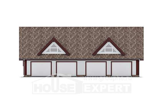 145-002-Л Проект гаража из керамзитобетонных блоков Елец, House Expert